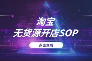 2025年淘宝无货源开店SOP：从“蓝海选品”到“高权重爆款”的全流程实战课