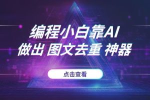 我，一个编程小白，靠AI做出了两个“图文去重”神器 (附完整开发过程)