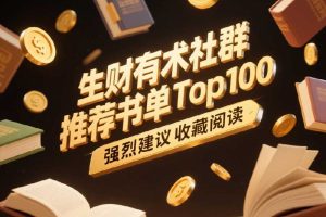 生财有术社群推荐的Top100本财富与认知书单（强烈建议收藏阅读）