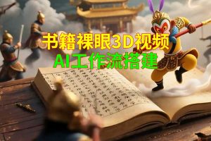 书籍裸眼3D视频扣子工作流搭建教程（含代码），会复制黏贴就行，3分钟极速生成